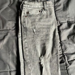 mens aeropostale gray ripped jeans